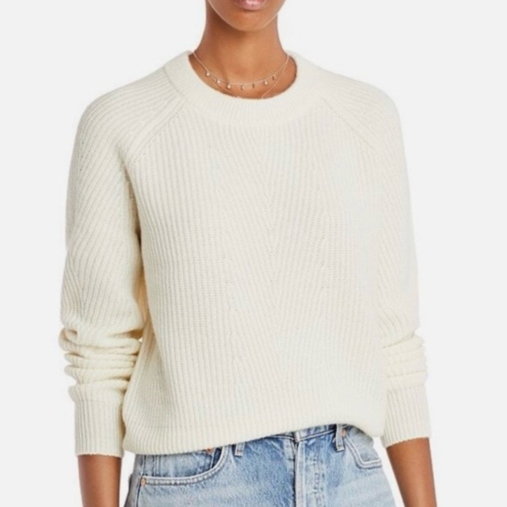 NWOT Aqua Ribbed 100% Cashmere Sweater